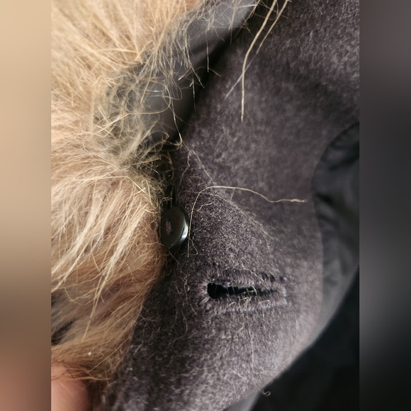 Fur Trim Button Front Autumn Winter Coat size Small - Picture 5 of 9